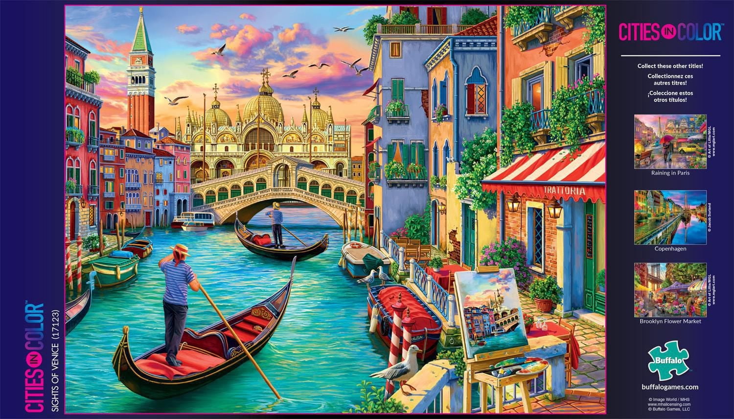 Buffalo Games - Le puzzle Cities in Color - Sights of Venice - en 750 pièces