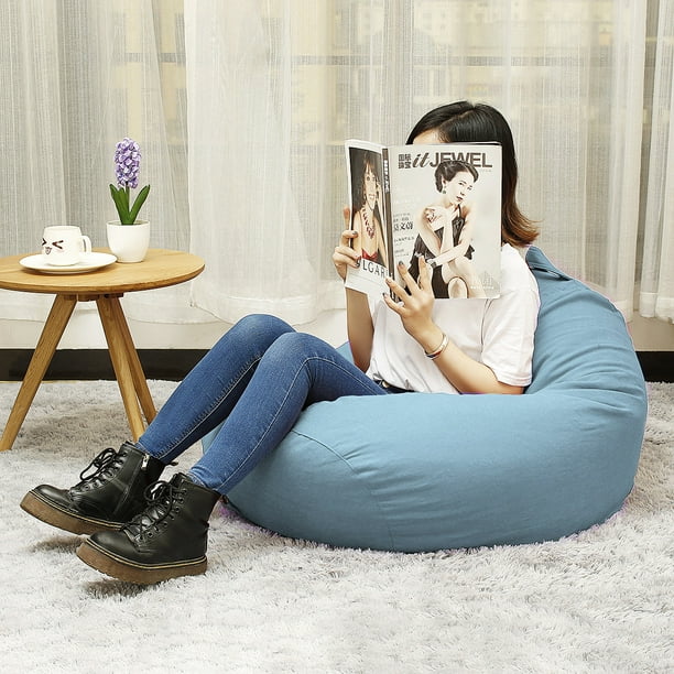 Waterproof Bean Bag Chair Floor Cushion Polyester Garden Indoor Outdoor