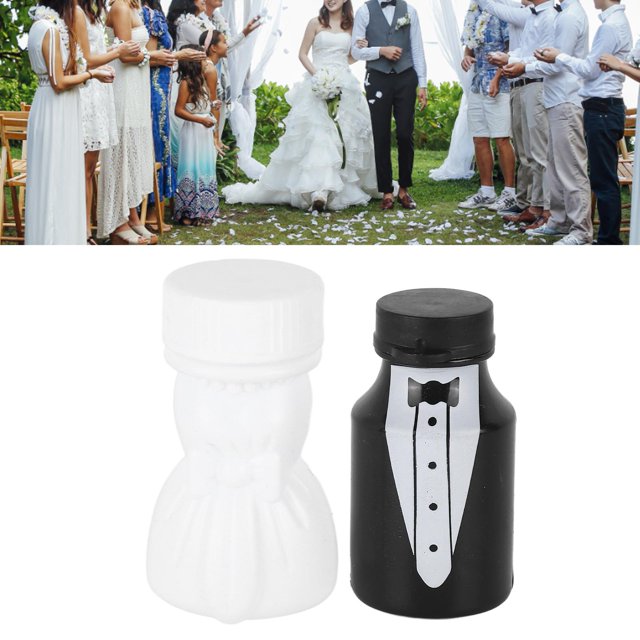 Bouteille à Bulles de Mariage, Mini Bouteille de Fête à Bulles pour Mariés Durable et Réutilisable pour la Saint-Valentin