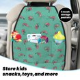 thumbnail image 4 of Shrimp Print Green Mats Back Seat Protectors, Car Seat Protector Vehicle Organizers Waterproof Cover Back Seat Cover for Kids with 3 Storage Pockets 2 Pack, 4 of 5