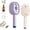 Pink+purple, variant on Electric Steam Brush for Hair, Detangling Steam Brush, Rechargeable Steam Hair Straightener with Water Spray, Reduce Frizz, Nourishes Hairs, Anti-Static (Purple)