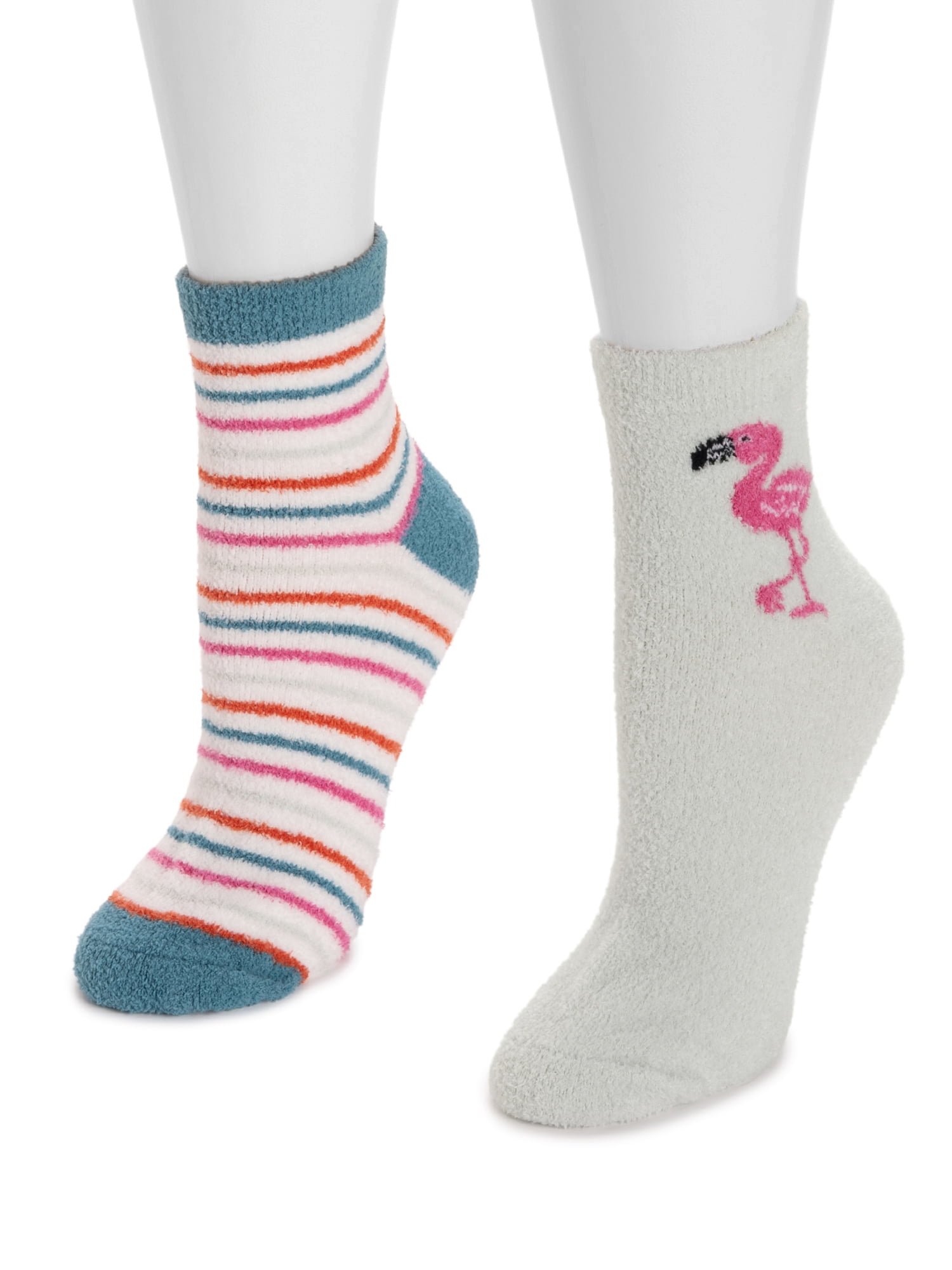 MUK LUKS Women's Cozy Novelty Socks, 2-Pack