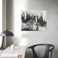 thumbnail image 4 of Nawypu Wolf Canvas Wall Art Forest Animal Picture Paintings Black and White Wolves Prints Artwork for Living Room Bedroom Bathroom Decor Ready to Hang, 4 of 5