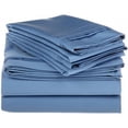 thumbnail image 1 of Egyptian Cotton 1000 Thread Count Solid Sheet Set  California King-Medium Blue, 1 of 5