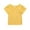 Yellow, variant on Summer Short Sleeve Tee Shirt Girls Toddler Casual Round Neck Top Basic Shirt Clothes