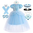 thumbnail image 1 of Vestido de Cenicienta para niña, Cosplay de princesa de Halloween, vestidos de baile de terciopelo, ropa de tutú de malla, disfraz Floral, 2-10T Fivean unisex, 1 of 2