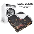 thumbnail image 5 of Yayeee Throw Blanket for Couch Soft Warm 60" x 80" Sofa Chair Bed Decoration, Skeleton with Flowers Pattern, 5 of 7