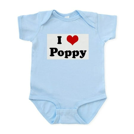

CafePress - I Love Poppy Infant Bodysuit - Baby Light Bodysuit Size Newborn - 24 Months