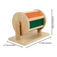 thumbnail image 2 of OULII 1Pack Musical Instruments for Kids Wooden Textile Drum 11.6x5in, 2 of 8