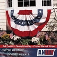 thumbnail image 2 of Anley USA Pleated Fan Flag, 3x6 Ft American US Bunting Flags - United States Half Fan Banner (6 Pack), 2 of 6