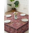 thumbnail image 3 of Red Boho Suqare Tablecloth - 54 x 54 Inch, Vintage Ethnic Tribe Abstract Art Floral Waterproof & StainResistant Tablecloth, Washable Oil-proof Table Cover for Dining/Party/Wedding/Camping/Buffet, 3 of 9