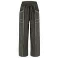 thumbnail image 4 of TTUHYWXI Womens Barrel Sweatpants High Waisted Wide Leg Pants Drawstring Athletic Baggy Pants Lounge Sweats (Dark Gray, L), 4 of 5