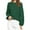 Dark Green, variant on Women's Puff Sleeve Knit Pullover Ribbed Sweaters Crewneck Oversized Loose Casual Cozy Soft Slouchy Sweater Tops