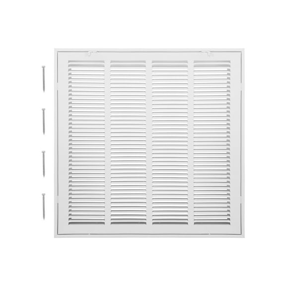 VEVOR Return Air Filter Grille, Fits W20 x H20 Inch Duct Opening, Filter Not Included, Return Air Vent Cover for Wall, Powder-Coated Steel Return Air Grill Detachable Face/Door for 1 inch Filters