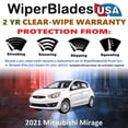 thumbnail image 2 of 2021 Mitsubishi Mirage Beam Wiper Blades Wipers w/2yr Warranty (Set of 2), 2 of 5