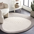 thumbnail image 2 of SAFAVIEH Novelty Maksim Abstract Area Rug, Grey/Ivory, 5' x 5' Scalloped, 2 of 7