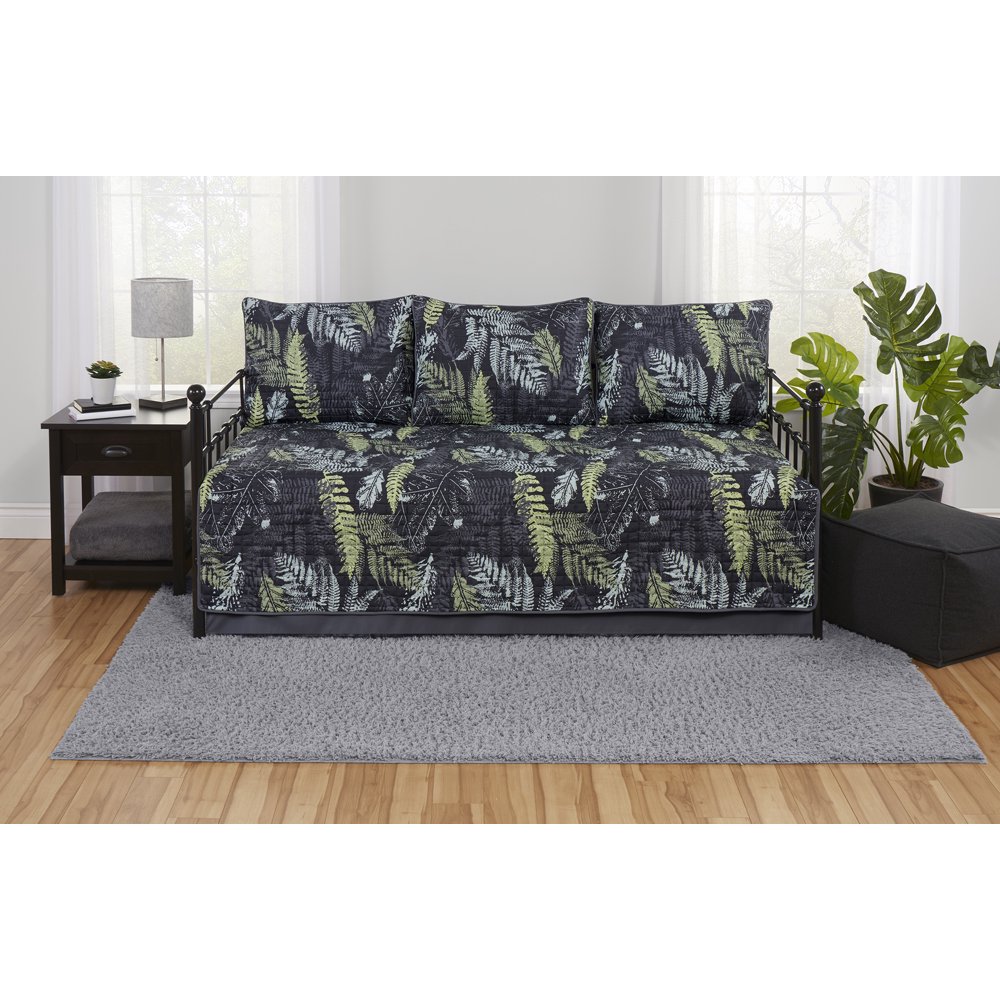 Mainstays Tropical Camo Daybed Bedding Set with Comforter, Skirt and 3 Shams