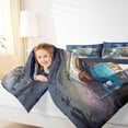 thumbnail image 3 of Erosebridal Kids Camper Queen Comforter Set For Travel Trailers,Country Adventure Theme Bedding Comforter Set For Boy,Reversible navy blue,3-Piece, 3 of 7