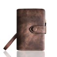 thumbnail image 4 of CHUANK Women‘s Small Bifold Leather wallet Rfid blocking Ladies Wristlet with Card holder id window Coin Brown, 4 of 6
