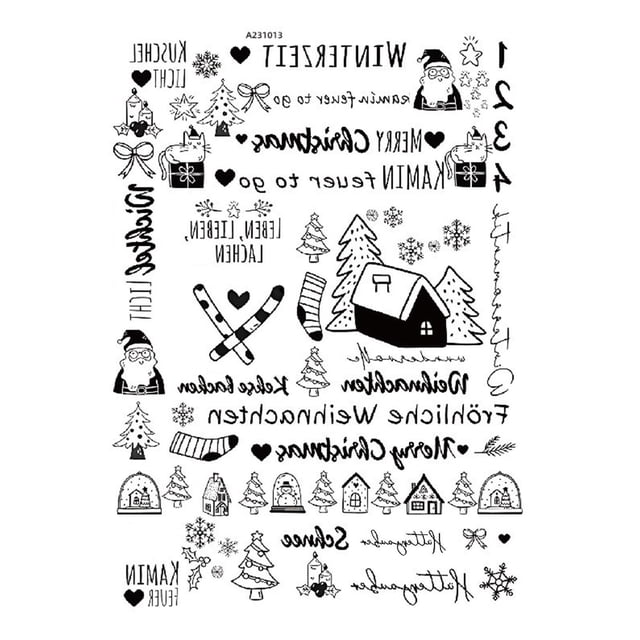 Christmas Candle Snowman Water Sticker Theme Activity Mood Candle Decoration Light Water Sticker