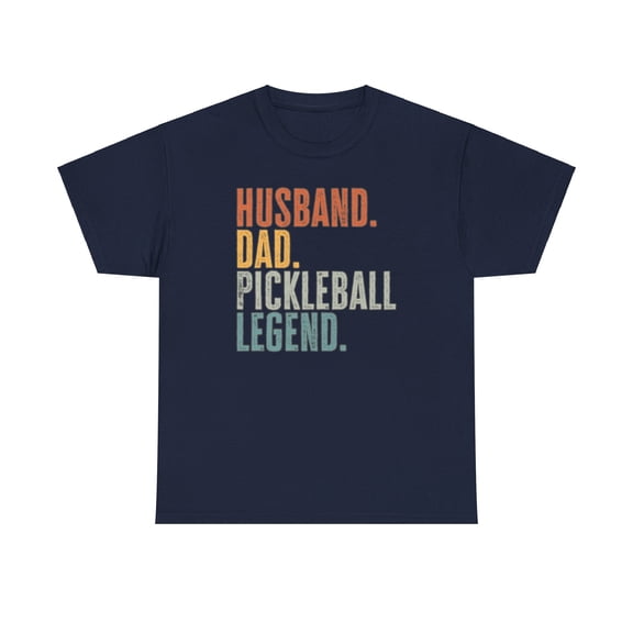 Pickleball Dad Husband Shirt Gifts Tshirt Crew Neck Short Sleeve