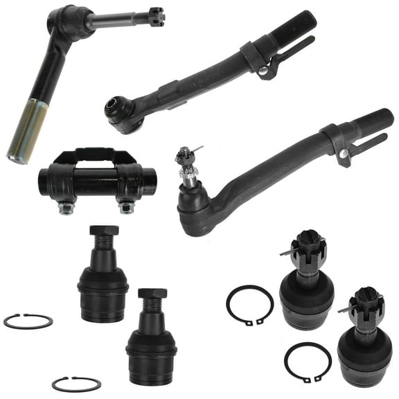 TRQ 8pc Steering Suspension Kit Tie Rod Ends Adjusting Sleeve Ball Joints New PSA59868 Fits select: 2005-2020 FORD F250, 2005-2020 FORD F350