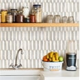 thumbnail image 4 of 10 Sheets Seamless Peel and Stick Backsplash Tile for Kitchen,White and Gray Stone PVC Mixed Light Gold Self Adhesive Fish Scale Metal Mosaic Tiles, 4 of 7