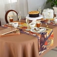 thumbnail image 5 of Fal Forest Raccoon Bird Table Runner-Cotton Linen- 36 Inch Holiday Dresser Scarves, Autumn Orange Red Maple Tree Leaves Tablerunner for Kitchen Coffee/Dining Living Room Dinner Scarf Décor 13x36, 5 of 7