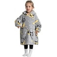 thumbnail image 4 of Drtj Kids Oversized Wearable Blanket Hoodie, Super Soft Warm Comfortable Sweatshirt Pullover Wearable Blanket for Boys Girls，Panda, 3-6Y, 4 of 9