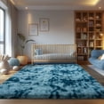 thumbnail image 7 of ZENELESS Super Soft Fluffy Rug for Bedroom,6x9 Tie-Dye Peacock Blue Anti-Skid Plush Floor Carpet for Living Room Home Decor, 7 of 7