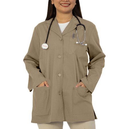 Panda Uniform by HeedFit Women’s 32 Colored Lab Coat – Custom Fit Medical Lab Coat Multi-Color XS Khaki