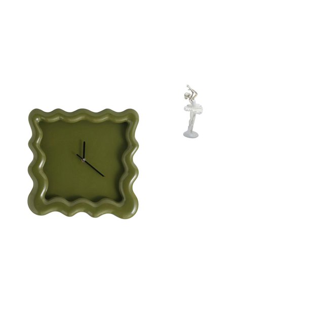 Reloj de pared cuadrado con forma de bailarina, decoración de pared, regalo, silencioso, preciso, adorno colgante, reloj para baño, , est