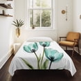 thumbnail image 4 of Turquoise Aqua Tulips Tapestry for Bedroom Wall Hanging Tapestry, Spring Floral Botanical Plant Ceiling Backdrop Tapestries Poster Blanket Wall Decor for Teens Room Living Room Dorm 55" x 73", 4 of 8