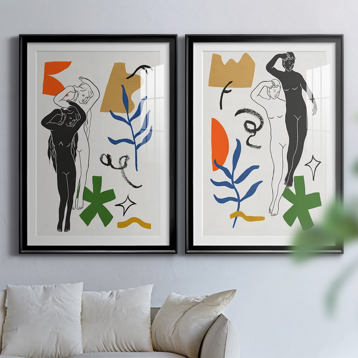 Wexford Home Starry Venus I Premium Framed Print, 30.5" x 42.5" - Ready to Hang, Black (Set of 2)