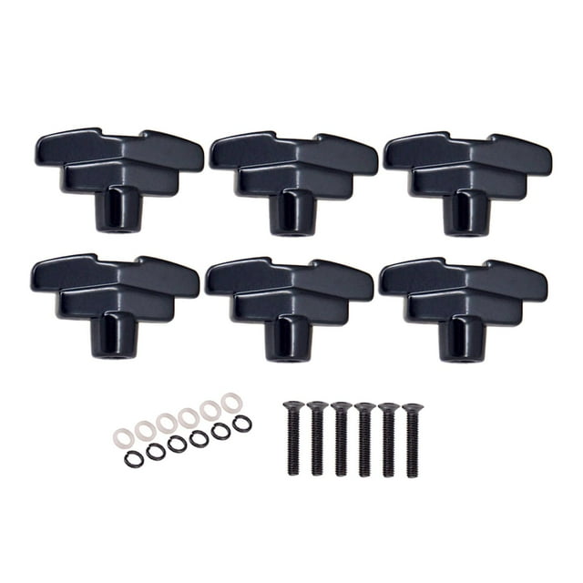 Esquirla 6 Pcs Têtes de Tuner à Chevilles pour Guitare Électrique Folk Accessoire Noir
