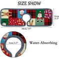 thumbnail image 4 of SKYSONIC Faucet Absorbent Mat 4 Pcs Christmas Colorful Checker Kitchen Faucet Splash Catcher Washable Counter Drying Pads Behind Faucet for Kitchen Bathroom, 4 of 7