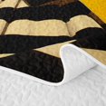 thumbnail image 5 of spefrowx Silhouette Black Woman Quilt Full for Girls Boys, Yellow Striped Dress Full Bedspread Sets, 3-Piece, 5 of 7