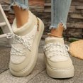 thumbnail image 5 of Bnwani Womens Boots,Winter Boots,Non-slip,Slip-on,Platform,Cozy,Beige,37(US:6), 5 of 7