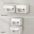 thumbnail image 3 of EYYTHUNG Fluted Floating Nightstand Set of 3, Modern Wall Mounted Cabinet, White, 3 of 8