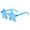 Blue, variant on Star Shaped Rimless Sunglasses for Adults, Transparent Candy Color PC Frame Party Eyewear with UV Blocking for Festivals Halloween Costume Wear Fluorescent Green