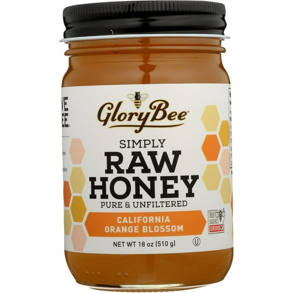 GloryBee California Orange Blossom Honey, 18 oz Jar