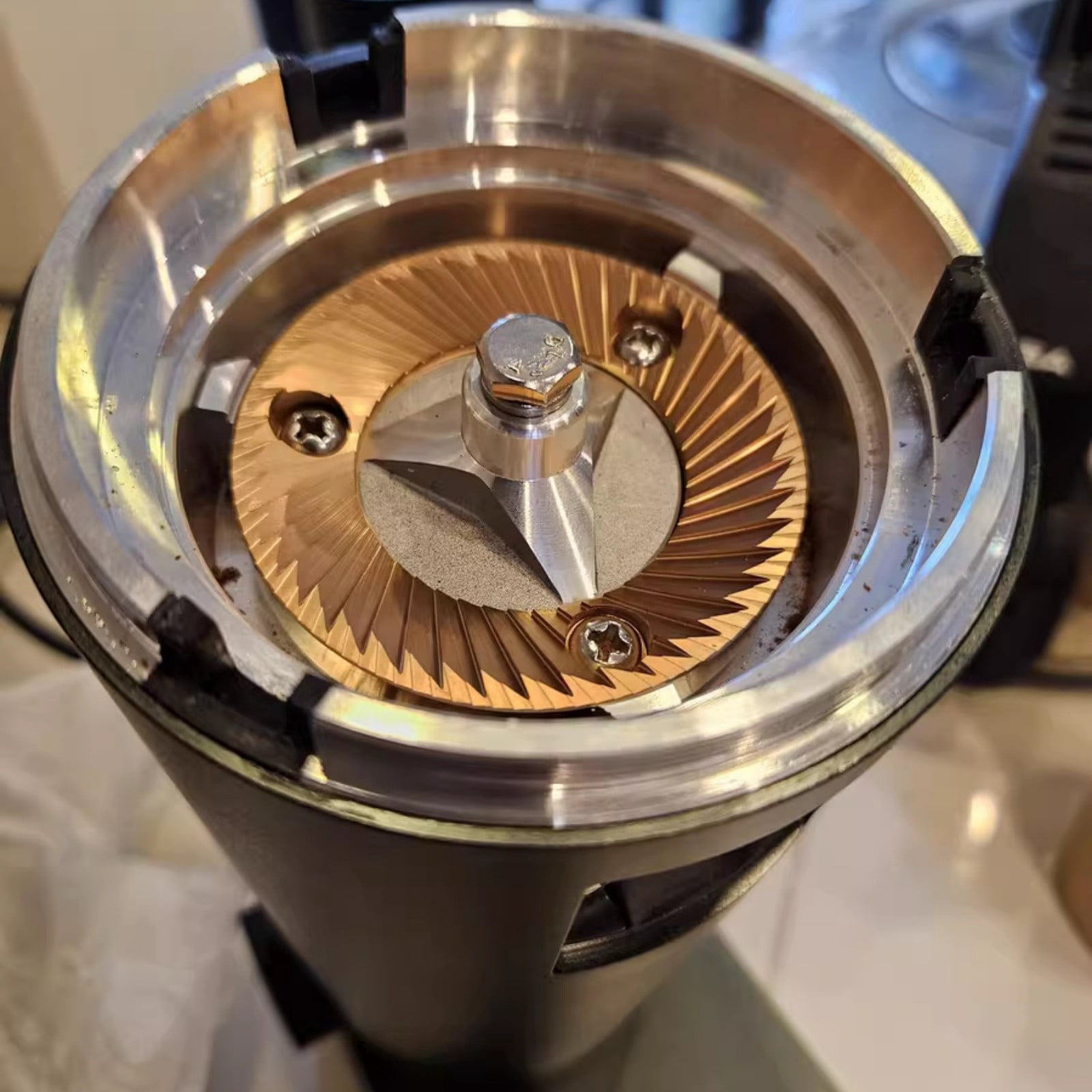 64mm Titanium-Coated Flat Burr Set, Replacement Burrs Compatible with DF64 / DF64P / DF64N / DF64E / DF64V Coffee Grinders