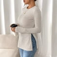 thumbnail image 6 of Women'S Basic Turtleneck Long Sleeve Side Slit Casual T-Shirt Tee Top New Arrival Fashion Trending, 6 of 10