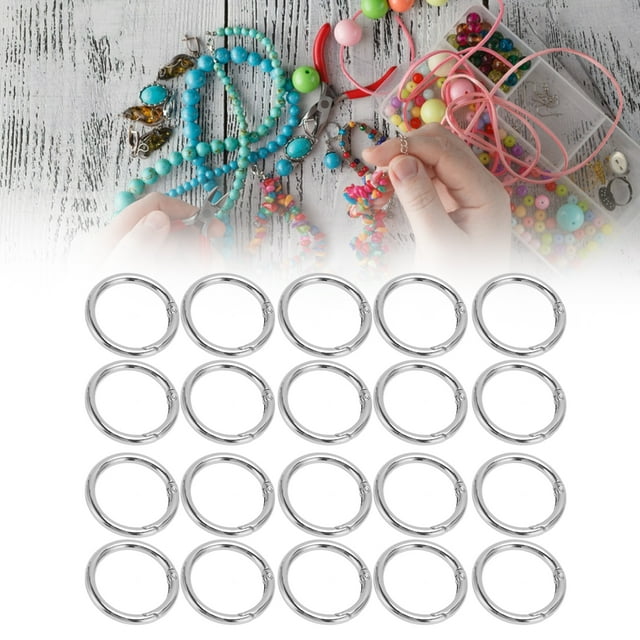 20Pcs Spring O Rings, 1.57in Diameter 0.2in Thick Metal O Ring For Hardware Bags Ring Hand DIY Accessories