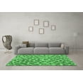 thumbnail image 3 of Ahgly Company Indoor Square Southwestern Emerald Green Country Area Rugs, 5' Square, 3 of 4