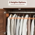 thumbnail image 5 of Ataucjin Armoire Wardrobe Closet with 2 Modern Doors,72" Wooden Wardrobe Cabinet with 2 Drawers and Hanging Rod,Tall Clothing Armoire Cabinet with 18 Adjustable Shelves,Freestanding Closet, 5 of 9