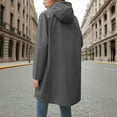 thumbnail image 7 of Women's Long Sleeve Hooded Waterproof Windproof Button Pocket Daily Jacket, 7 of 7