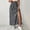 Black, variant on Women Boho Floral Print Maxi Skirt Elastic High Waist Side Split Hem Long Skirts Summer Casual Lightweight Beach Skirt