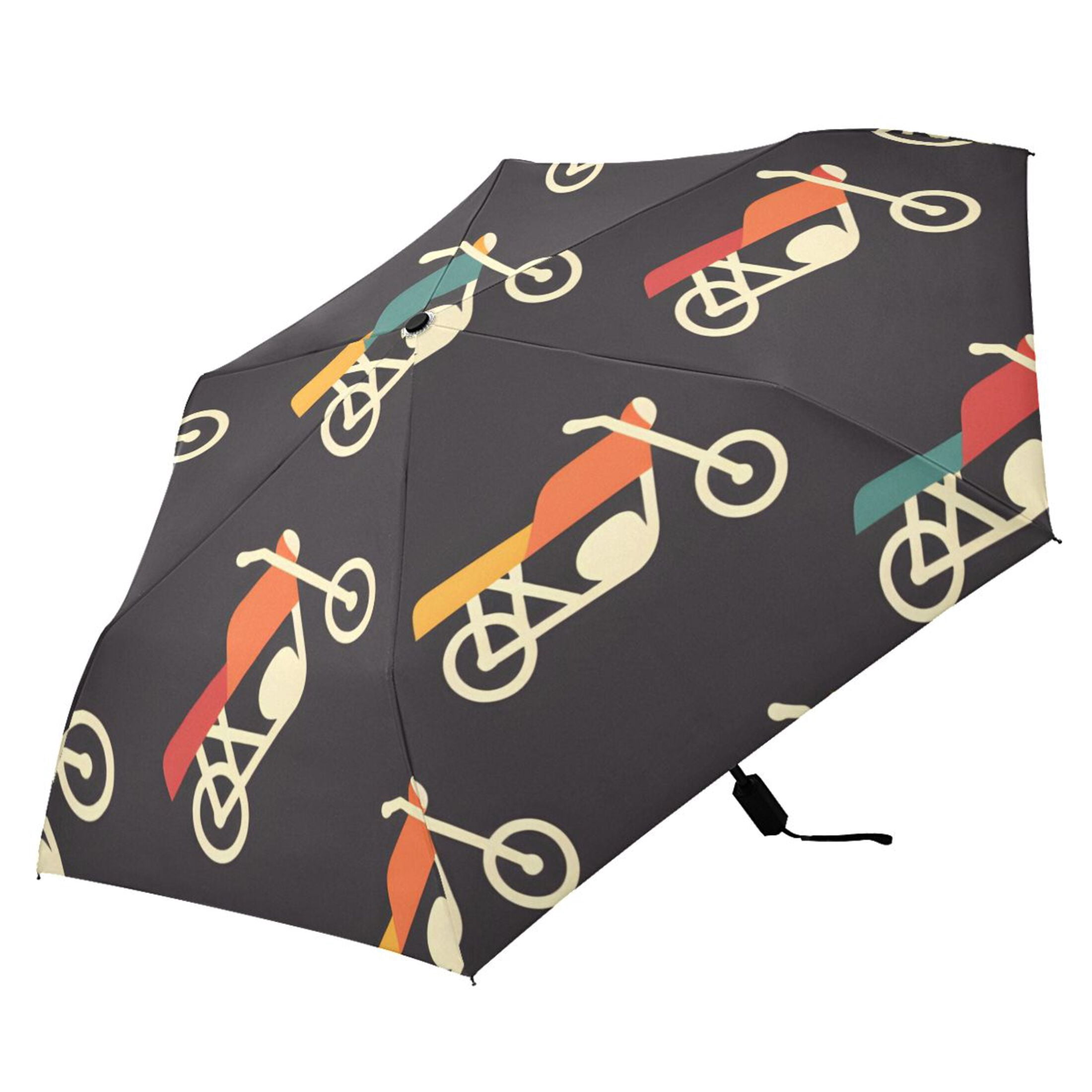 ALAZA Motorcycles UPF 50+ Compact Folding Umbrella for Rain Travel Umbrella Packable