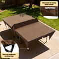 thumbnail image 5 of HKJUNFEI Ping Pong Table Cover with 210D Oxford Fabric Table Tennis Cover Easy to Install for Home or Sports Event ( Coffee Color ), 5 of 7